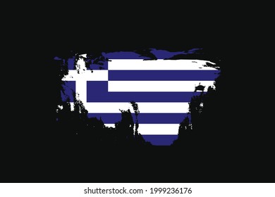 Grunge Style Flag of the Greece. It will be used t-shirt graphics, print, poster and Background.