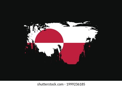 Grunge Style Flag of the Greenland. It will be used t-shirt graphics, print, poster and Background.