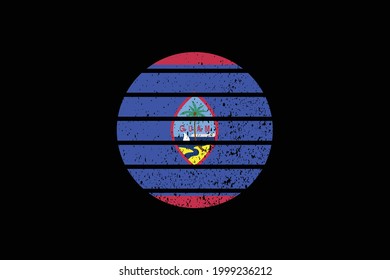 Grunge Style Flag der Guam. Es wird verwendet T-Shirt Grafiken, Druck, Poster und Hintergrund.