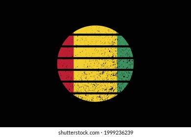 Grunge Style Flag of the Guinea. It will be used t-shirt graphics, print, poster and Background.