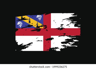 Grunge Style Flag der Herm. Es wird verwendet T-Shirt Grafiken, Druck, Poster und Hintergrund.