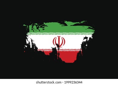 Grunge Style Flag of the Iran. It will be used t-shirt graphics, print, poster and Background.