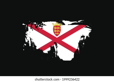 Grunge Style Flag of the Jersey. It will be used t-shirt graphics, print, poster and Background.