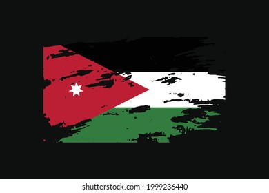 Grunge Style Flag of the Jordan. It will be used t-shirt graphics, print, poster and Background.