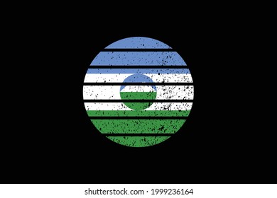 Grunge Style Flag of the KabardinoBalkaria. It will be used t-shirt graphics, print, poster and Background.