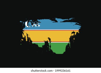 Grunge Style Flag of the Karakalpakstan. It will be used t-shirt graphics, print, poster and Background.