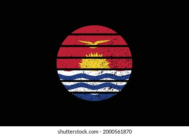 Grunge Style Flag of the Kiribati. It will be used t-shirt graphics, print, poster and Background.