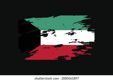 Grunge Style Flag of the Kuwait. It will be used t-shirt graphics, print, poster and Background.