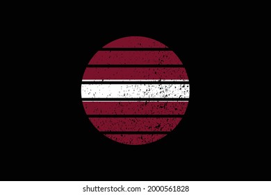 Grunge Style Flag von Lettland. Es wird verwendet T-Shirt Grafiken, Druck, Poster und Hintergrund.