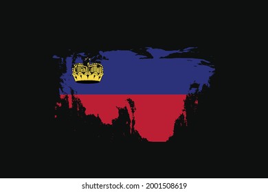 Grunge Style Flag of the Liechtenstein. It will be used t-shirt graphics, print, poster and Background.