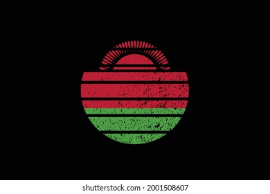 Grunge Style Flag of the Malawi. It will be used t-shirt graphics, print, poster and Background.
