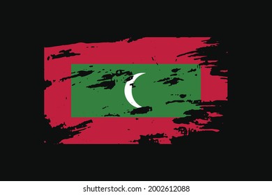 Grunge Style Flag of the Maldives. It will be used t-shirt graphics, print, poster and Background.