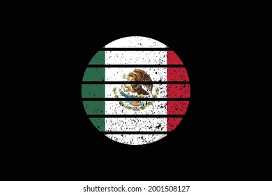 Grunge Style Flag of the Mexico. It will be used t-shirt graphics, print, poster and Background.
