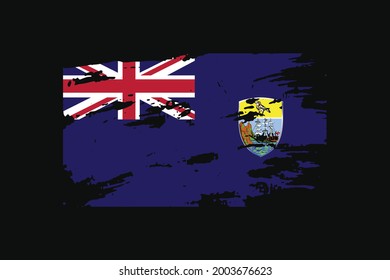 Grunge Style Flag of the Saint Helena. It will be used t-shirt graphics, print, poster and Background.