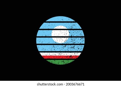 Grunge Style Flag of the Sakha Republic. It will be used t-shirt graphics, print, poster and Background.
