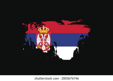 Grunge Style Flag of the Serbia. It will be used t-shirt graphics, print, poster and Background.