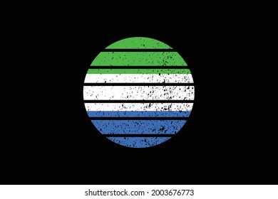 Grunge Style Flag of the Sierra Leone. It will be used t-shirt graphics, print, poster and Background.