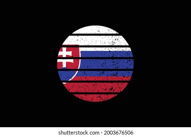 Bandera de estilo grunge de Eslovaquia. Se utilizará para los gráficos de camisetas, la impresión, el afiche y el fondo.