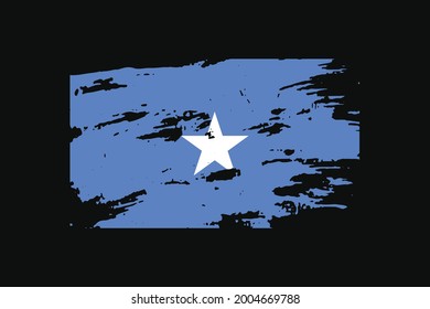 Grunge Style Flag des Somalia. Es wird verwendet T-Shirt Grafiken, Druck, Poster und Hintergrund.