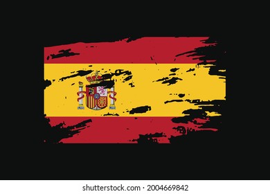 Grunge Style Flag of the Spain. It will be used t-shirt graphics, print, poster and Background.