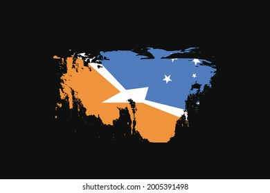 Grunge Style Flag of the Tierra de Fuego. It will be used t-shirt graphics, print, poster and Background.