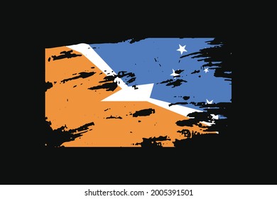 Grunge Style Flag of the Tierra de Fuego. It will be used t-shirt graphics, print, poster and Background.