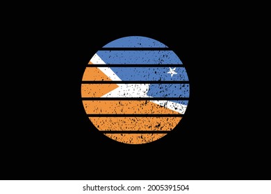 Grunge Style Flag of the Tierra de Fuego. It will be used t-shirt graphics, print, poster and Background.