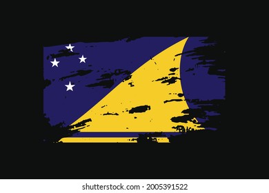 Grunge Style Flag of the Tokelau. It will be used t-shirt graphics, print, poster and Background.