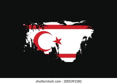 Grunge Style Flag of the Turkish Republic of Northern Cyprus. It will be used t-shirt graphics, print, poster and Background.
