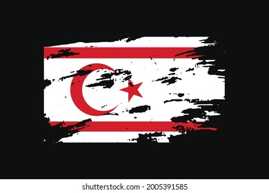 Grunge Style Flag of the Turkish Republic of Northern Cyprus. It will be used t-shirt graphics, print, poster and Background.