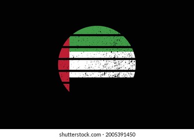 Grunge Style Flag of the United Arab Emirates. It will be used t-shirt graphics, print, poster and Background.