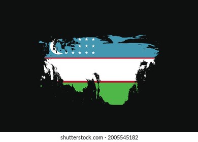 Grunge Style Flag of the Uzbekistan. It will be used t-shirt graphics, print, poster and Background.