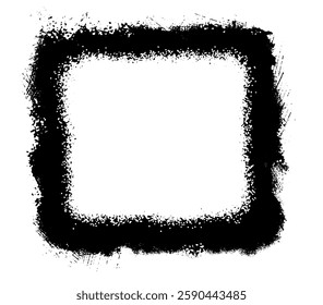 Grunge style frames are black on a white background