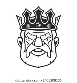 Grunge style Graffiti Crown isolated on white vector. Rock n Roll style Crown sign or tag. Street art Crown grunge element in spray paint style. Printable vector template for print fabric and textile