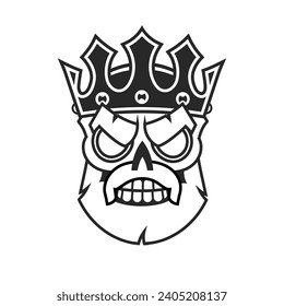 Grunge style Graffiti Crown isolated on white vector. Rock n Roll style Crown sign or tag. Street art Crown grunge element in spray paint style. Printable vector template for print fabric and textile