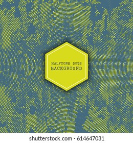 Grunge style halftone dots background