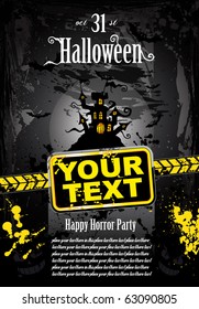 Grunge Style Halloween Background for Stylish Flyers