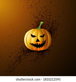 Grunge style Halloween pumpkin background