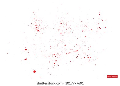 Grunge style Halloween red background with blood splats