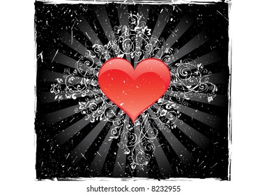 Grunge style heart 2
