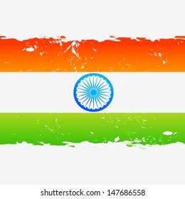diseño de bandera india de estilo grunge
