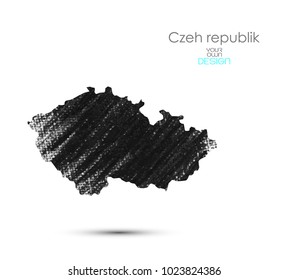 Grunge style map- charcoal map 