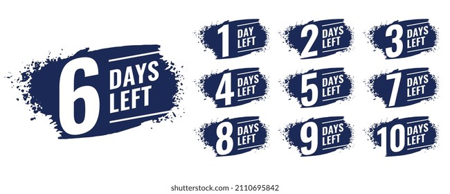 Grunge Style Number Of Days Left Banner Design