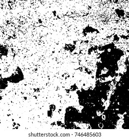 Grunge style old ancient black and white vector texture template. antique grunge background. scratched cracked surface. vector abstract retro illustration. craquelure aged and crack paint texture. 