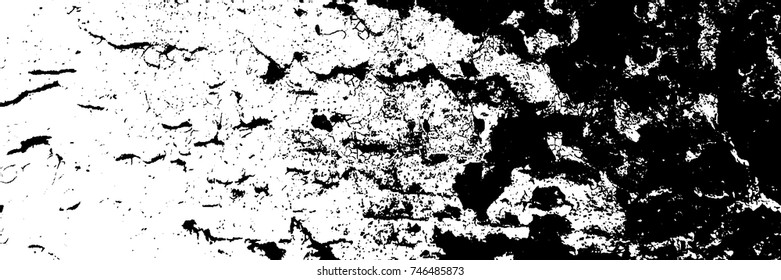 Grunge style old ancient black and white vector texture template. antique grunge background. scratched cracked surface. vector abstract retro illustration. craquelure aged and crack paint texture. 