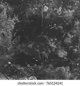 Grunge style old ancient black and white vector texture template. antique grunge background. scratched cracked surface. vector abstract retro illustration. craquelure aged and dirty paint texture.