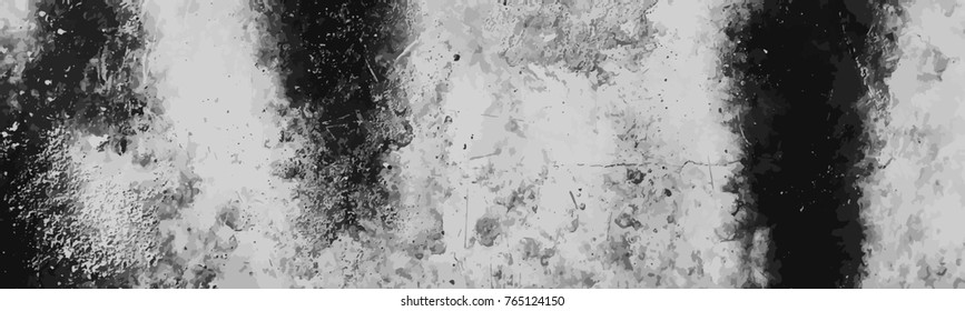 Grunge style old ancient black and white vector texture template. antique grunge background. scratched cracked surface. vector abstract retro illustration. craquelure aged and dirty paint texture.