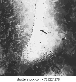 Grunge style old ancient black and white vector texture template. antique grunge background. scratched cracked surface. vector abstract retro illustration. craquelure aged and dirty paint texture.
