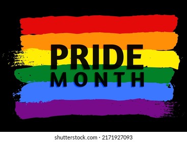 Grunge style pride month flag background 