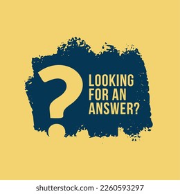 grunge style question mark background in problem solving concept vector 